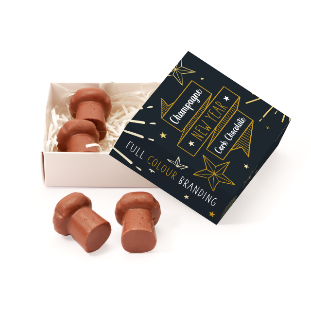 New Years – Eco Treat Box – Champagne Cork Chocolate